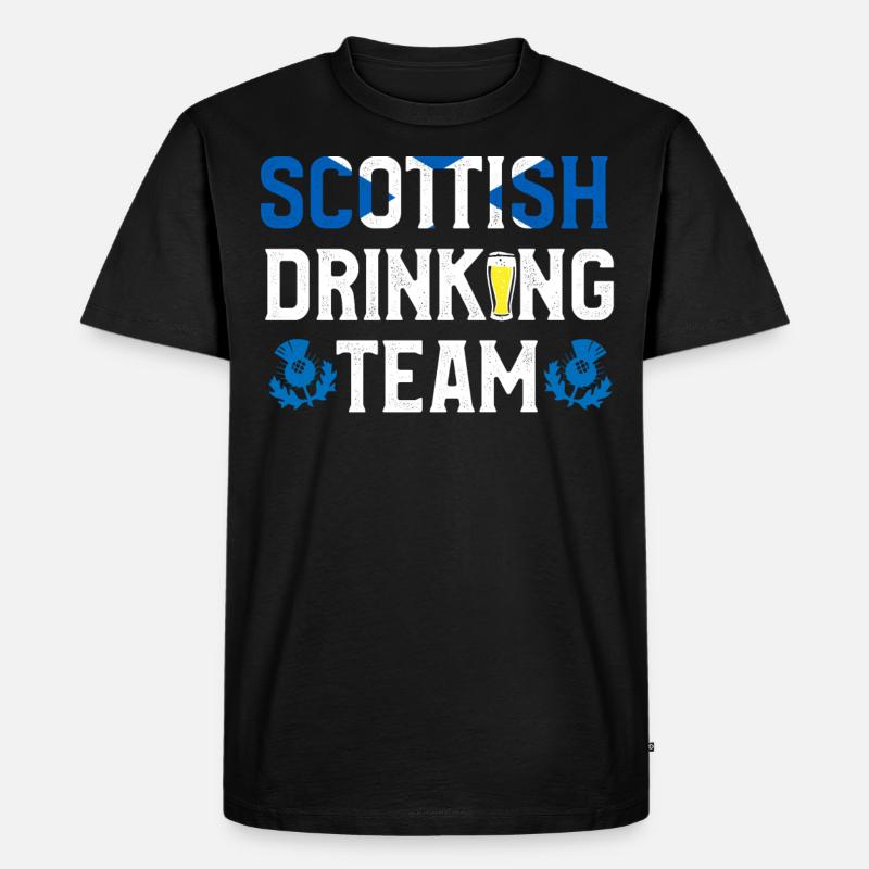 Schottisches Trinkteam, Schottland - Männer Premium Bio T-Shirt - Schwarz
