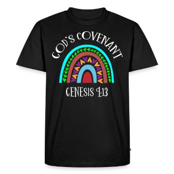 Alliance de Dieu, Psaume, Chrétien - T-shirt Premium bio Homme - noir - Devant - Nico (187cm)