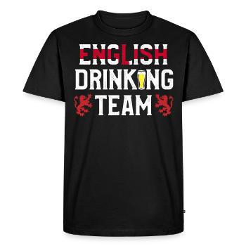 English Drinking Team, Angleterre - T-shirt Premium bio Homme - noir - Devant - Nico (187cm)