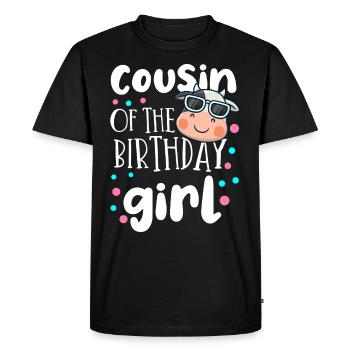 Anniversaire de vache, fille d’anniversaire de fermier - T-shirt Premium bio Homme - noir - Devant - Nico (187cm)