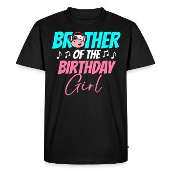 Anniversaire de vache, fille d’anniversaire de fermier - T-shirt Premium bio Homme - noir - Devant - Nico (187cm)