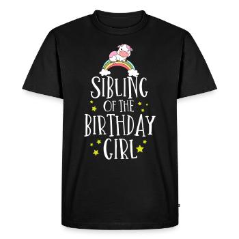 Anniversaire de vache, fille d’anniversaire de fermier - T-shirt Premium bio Homme - noir - Devant - Nico (187cm)