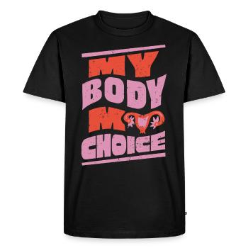 L’avortement, mon corps mon choix - T-shirt Premium bio Homme - noir - Devant - Nico (187cm)