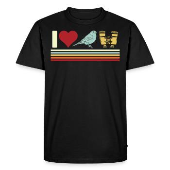 Bird watching, ornithology - Men's Premium Organic T-Shirt - black - Front - Nico (187cm)
