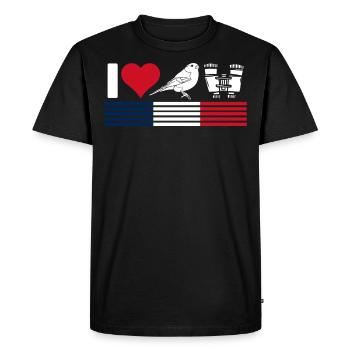 Bird watching, ornithology - Men's Premium Organic T-Shirt - black - Front - Nico (187cm)