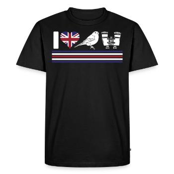 Bird watching, ornithology - Men's Premium Organic T-Shirt - black - Front - Nico (187cm)
