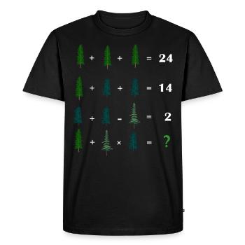 Math Teacher Equation - Men's Premium Organic T-Shirt - black - Front - Nico (187cm)