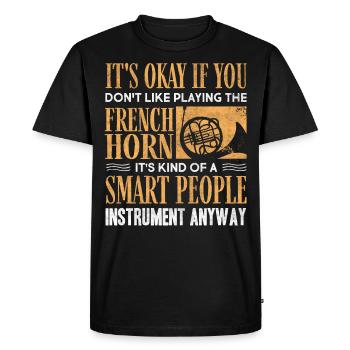 Joueur de cor français - T-shirt Premium bio Homme - noir - Devant - Nico (187cm)