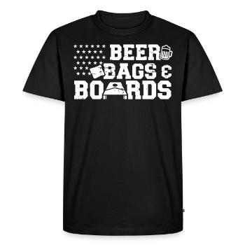 Cornhole, beanbag, beanbag throwing - Men's Premium Organic T-Shirt - black - Front - Nico (187cm)