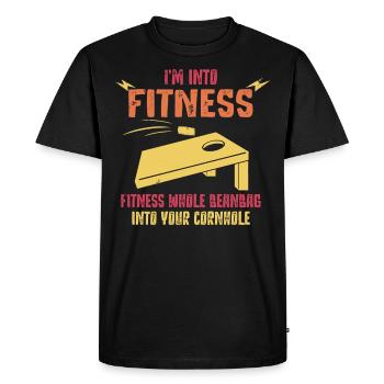 Cornhole, beanbag, beanbag throwing - Men's Premium Organic T-Shirt - black - Front - Nico (187cm)