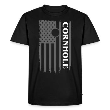 Cornhole, beanbag, beanbag throwing - Men's Premium Organic T-Shirt - black - Front - Nico (187cm)