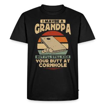 Cornhole, beanbag, beanbag throwing - Men's Premium Organic T-Shirt - black - Front - Nico (187cm)