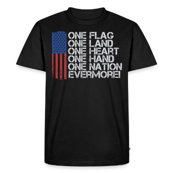 Citations patriotiques américaines, patriotes, patriotes - T-shirt Premium bio Homme - noir - Devant - Nico (187cm)