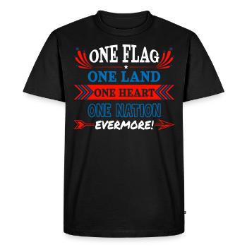 Citations patriotiques américaines, patriotes, patriotes - T-shirt Premium bio Homme - noir - Devant - Nico (187cm)
