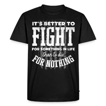 Citations patriotiques américaines, patriotes, patriotes - T-shirt Premium bio Homme - noir - Devant - Nico (187cm)