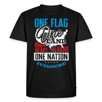 Citations patriotiques américaines, patriotes, patriotes - T-shirt Premium bio Homme - noir - Devant - Nico (187cm)