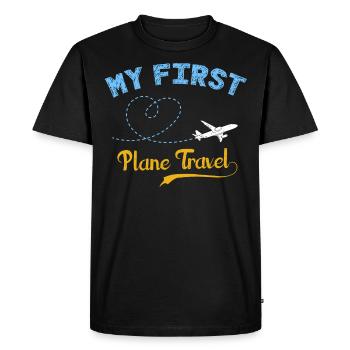 Premier avion, avion - T-shirt Premium bio Homme - noir - Devant - Nico (187cm)