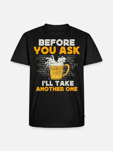 Beer drinking, party beer boozing - Men's Premium Organic T-Shirt - black