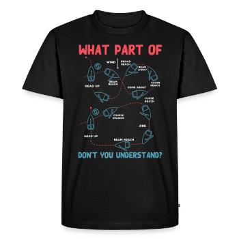 Man overboard maneuvers, sailor, sailing - Men's Premium Organic T-Shirt - black - Front - Nico (187cm)