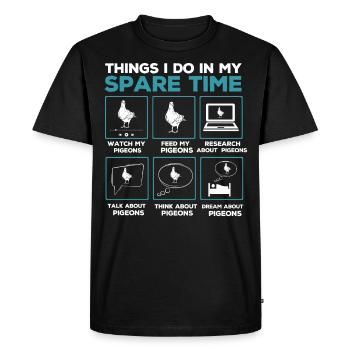 Élevage de pigeons, colombophiles, pigeons - T-shirt Premium bio Homme - noir - Devant - Nico (187cm)