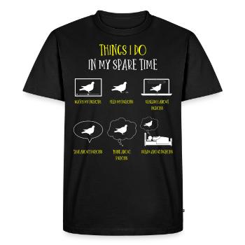 Élevage de pigeons, colombophiles, pigeons - T-shirt Premium bio Homme - noir - Devant - Nico (187cm)