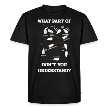 Man overboard maneuvers, sailor, sailing - Men's Premium Organic T-Shirt - black - Front - Nico (187cm)