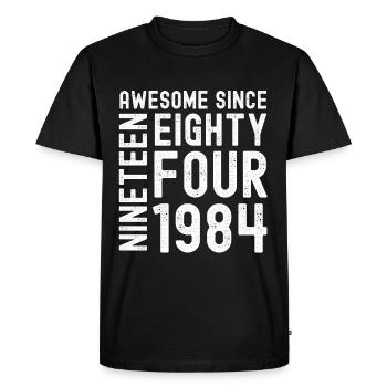 Génial depuis 1984 Année du cadeau d’anniversaire - T-shirt Premium bio Homme - noir - Devant - Nico (187cm)