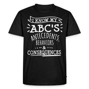 Behavioral Analyst Therapist Psychologist - Men's Premium Organic T-Shirt - black - Front - Nico (187cm)