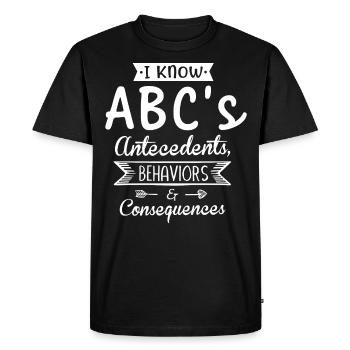 Behavioral Analyst Therapist Psychologist - Men's Premium Organic T-Shirt - black - Front - Nico (187cm)