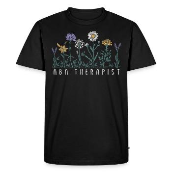 Thérapeute floral - T-shirt Premium bio Homme - noir - Devant - Nico (187cm)