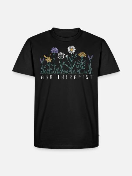 Flower therapist - Men's Premium Organic T-Shirt - black