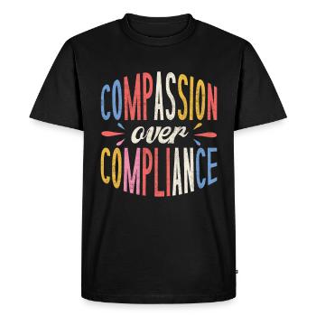 Thérapeute ABA, thérapie ABA, thérapeute, SPEd - T-shirt Premium bio Homme - noir - Devant - Nico (187cm)