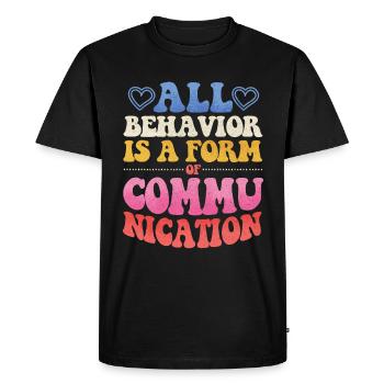 Thérapeute ABA, thérapie ABA, thérapeute, SPEd - T-shirt Premium bio Homme - noir - Devant - Nico (187cm)