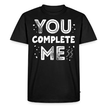 Tu m’aschèves, chaos - T-shirt Premium bio Homme - noir - Devant - Nico (187cm)