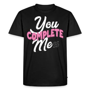 Tu m’aschèves, chaos - T-shirt Premium bio Homme - noir - Devant - Nico (187cm)