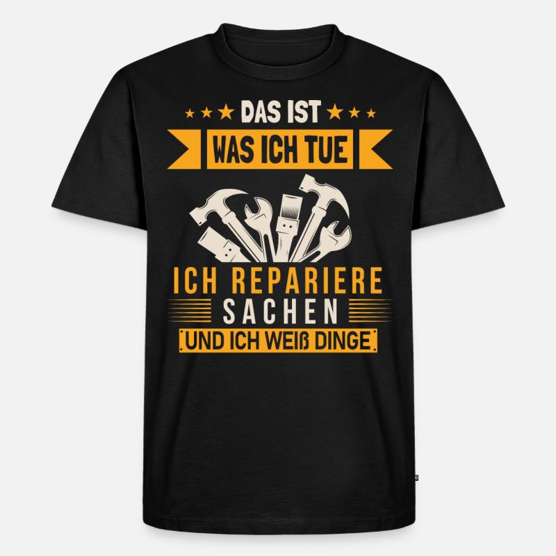 Heimwerker, Heimwerken - Männer Premium Bio T-Shirt - Schwarz