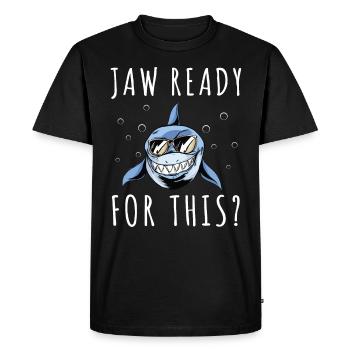 Feel stunning, shark, shark - Men's Premium Organic T-Shirt - black - Front - Nico (187cm)