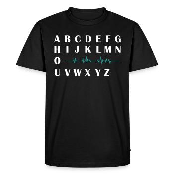 PQRST Infirmière, Soins infirmiers - T-shirt Premium bio Homme - noir - Devant - Nico (187cm)