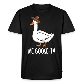 Me Goose Ta, Spanish Goose - Men's Premium Organic T-Shirt - black - Front - Nico (187cm)