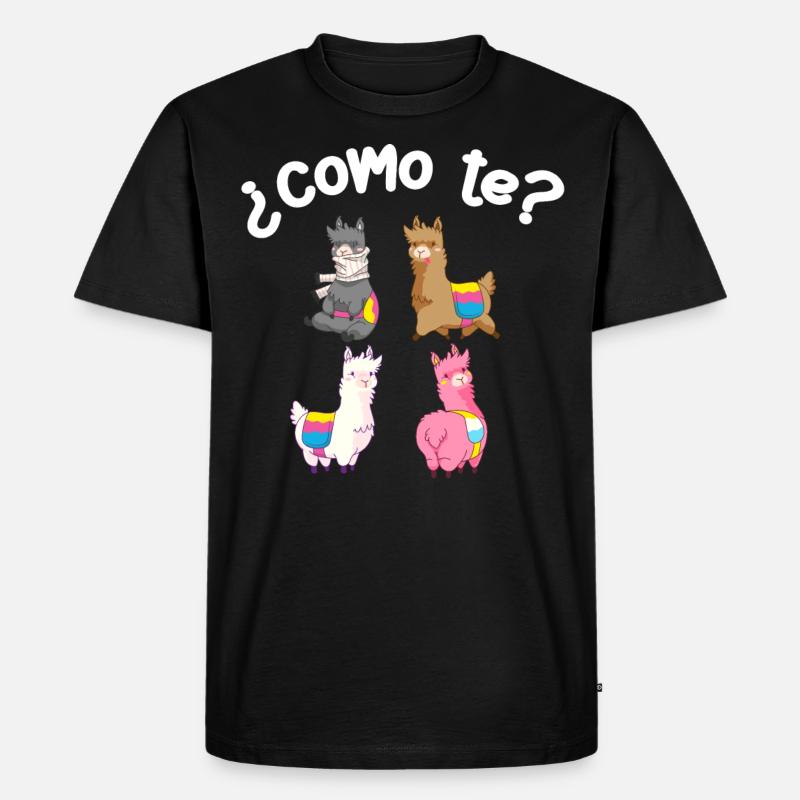 Como Te Lamas, Lama - Männer Premium Bio T-Shirt - Schwarz