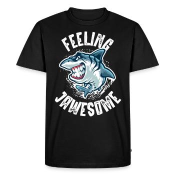 Feel stunning, shark, shark - Men's Premium Organic T-Shirt - black - Front - Nico (187cm)