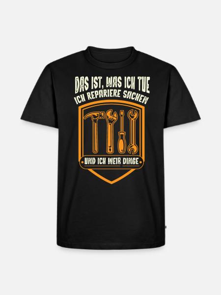 Heimwerker, Heimwerken - Männer Premium Bio T-Shirt - Schwarz
