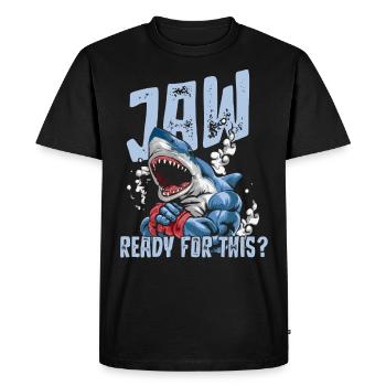 Feel stunning, shark, shark - Men's Premium Organic T-Shirt - black - Front - Nico (187cm)