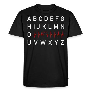 PQRST Infirmière, Soins infirmiers - T-shirt Premium bio Homme - noir - Devant - Nico (187cm)