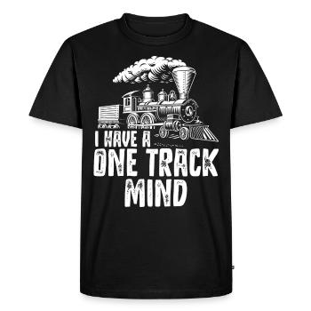 J’ai un à sens unique, je forme des passionnés - T-shirt Premium bio Homme - noir - Devant - Nico (187cm)