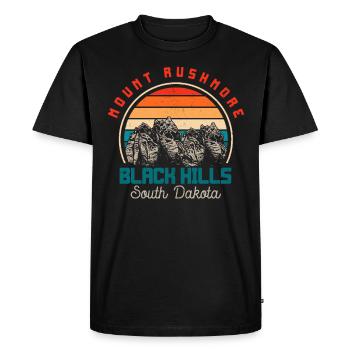 Mount Rushmore, Black Hills Dakota du Sud - T-shirt Premium bio Homme - noir - Devant - Nico (187cm)