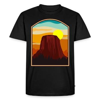 Monument national de la Tour des Diables - T-shirt Premium bio Homme - noir - Devant - Nico (187cm)