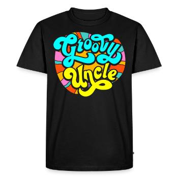 Groovy Uncle - Men's Premium Organic T-Shirt - black - Front - Nico (187cm)
