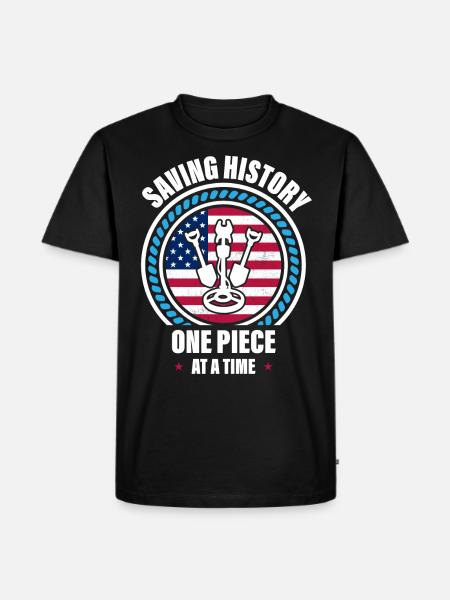 Metal detection, metal detector - Men's Premium Organic T-Shirt - black