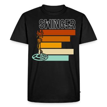 Détection de métaux, détecteur de métaux - T-shirt Premium bio Homme - noir - Devant - Nico (187cm)